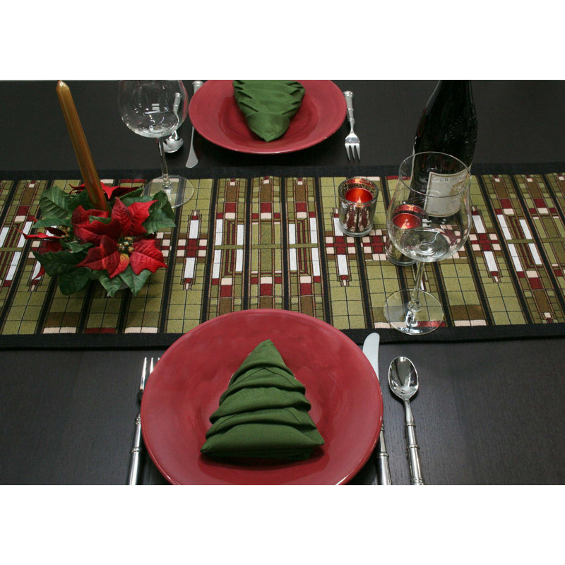 Loscalzo Geometric Cotton Blend Table Runner