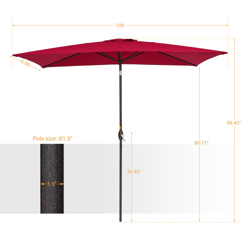 Parasol de marché Doray, Rouge