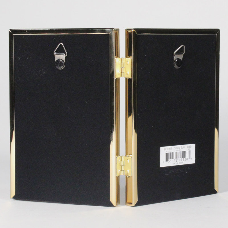 Cadre photo double simplement en métal Karole, 4 po x 6 po