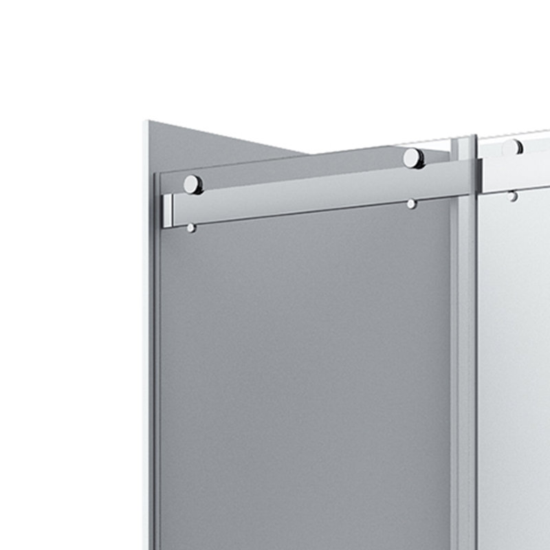 Molly 48" W X 36" D X 76" H Frameless Shower Door Rectangular Shower Kit In Chrome With Clear Glass Finish, Chrome