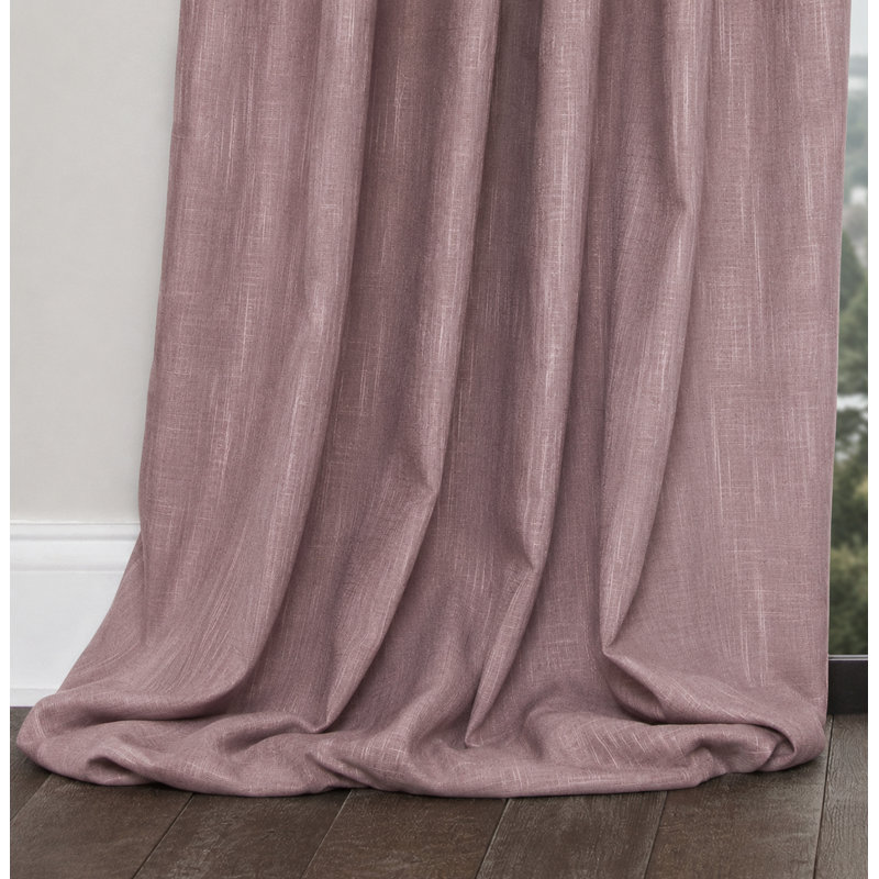 Baltras Semi Sheer Curtain Single Panel, 54" x 84", Light Plum