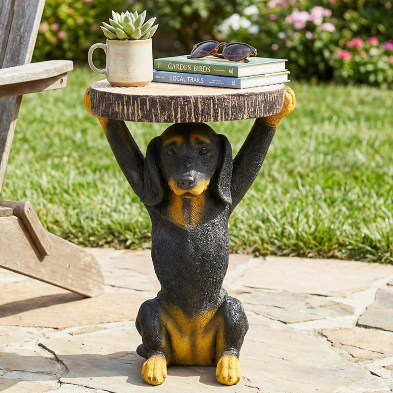 Tabouret de table d'appoint à piédestal 22,17 po H Black Dog