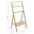 Foldable Beige Freestanding Bamboo Blanket Rack	