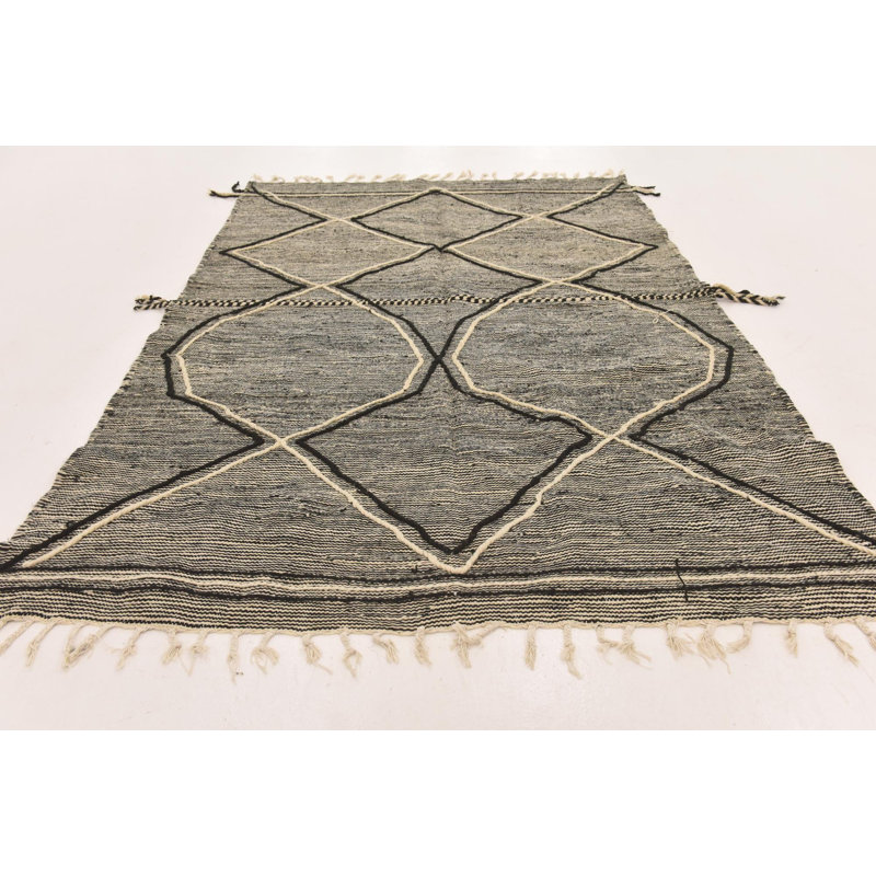 Tapis noir et blanc Noack