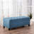 Stylish Blue Fabric With Storage And Birch Legs - 50.37D X 20.99W 18.30H Material Build Living Room Essential-1627735244