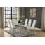 Ensemble de chaises de salle à manger de style moderne avec finition en métal blanc et 2 pièces
