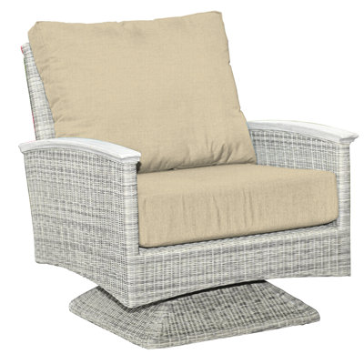 Bella Wicker Teak Outdoor Swivel Lounge Chair