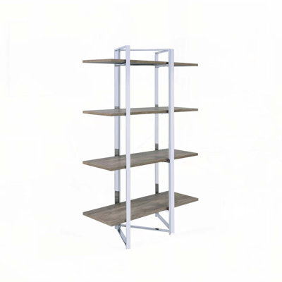 Libby Chrome Finish Bookshelf