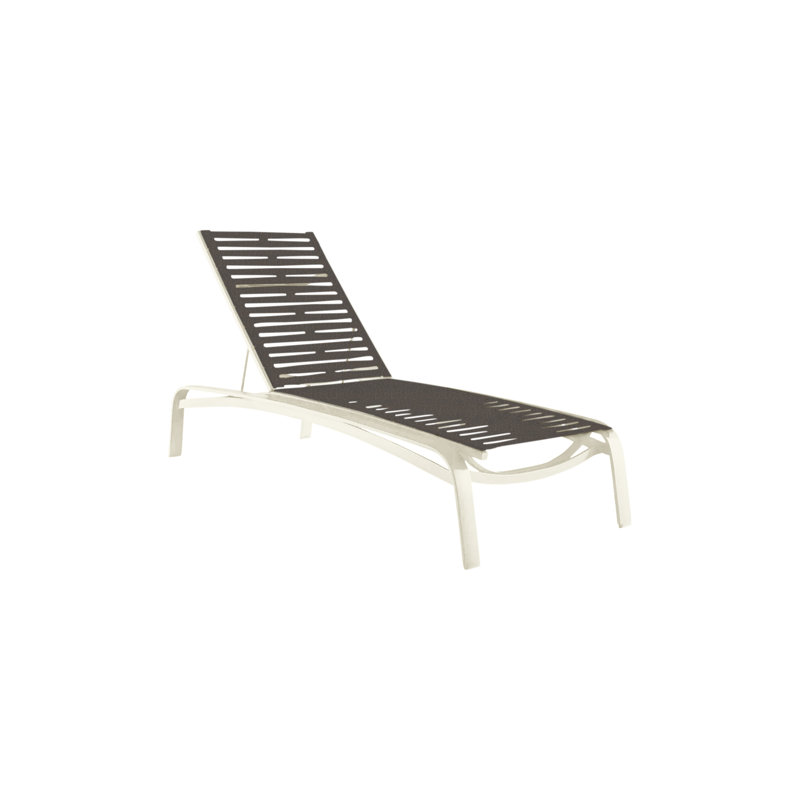 Chaise longue inclinable de 81,5 po Laguna Beach EZ Span ™, Neige, Graphite