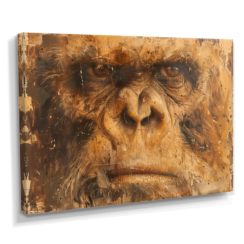 Décoration murale noire et brune antique Bigfoot II - Bigfoot, Toile tendue, H 30 po x l 40 po x P 1,5 po