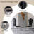 7-Piece Modern Dining Table Set with Faux Marble Top and Upholstered Chairs – Rectangular Table for 6, Stainless Steel Legs-534567354