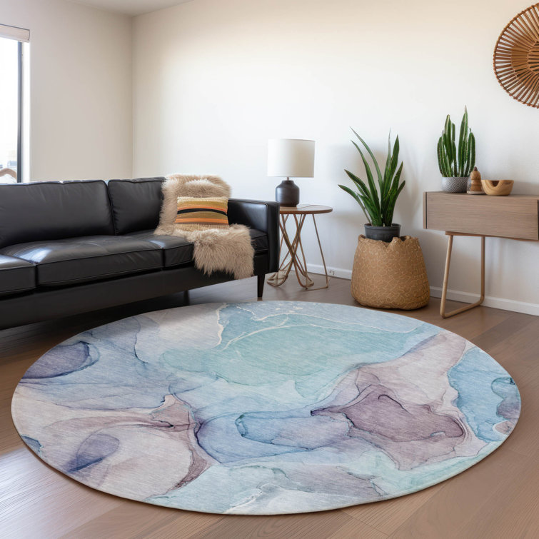 Premium Machine Washable Cerrito AMF504 Navy Rug