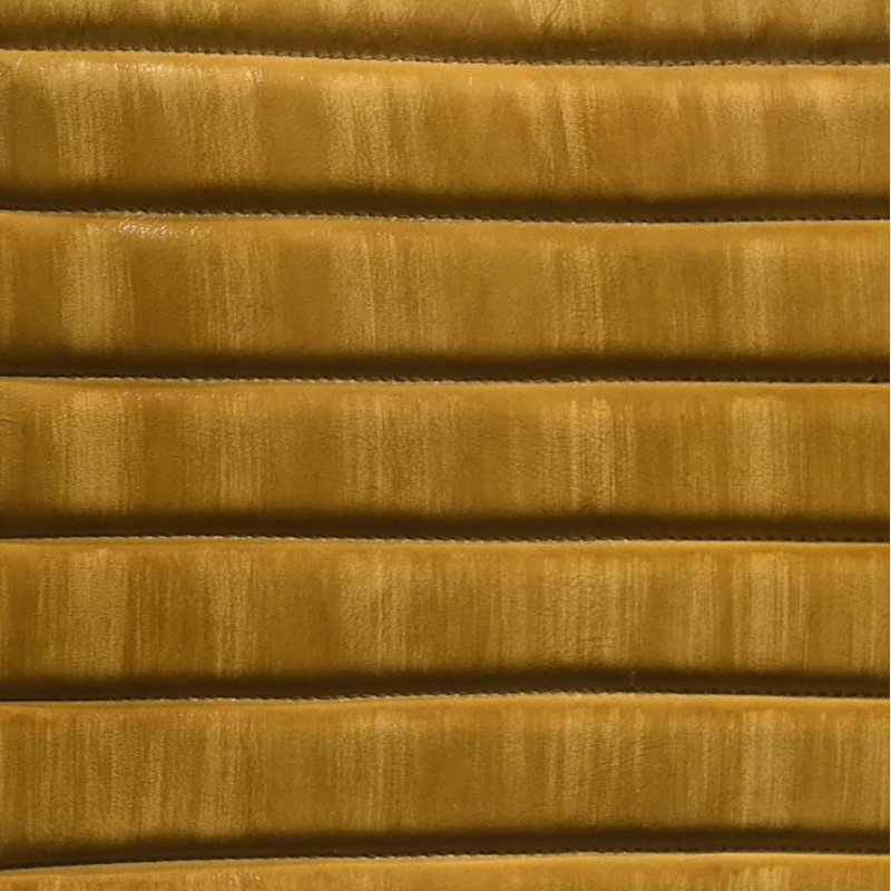 Tabouret rembourré avec structure en métal Floriène, Tabouret de comptoir (siège d'une hauteur de 25 p, Chameau antique