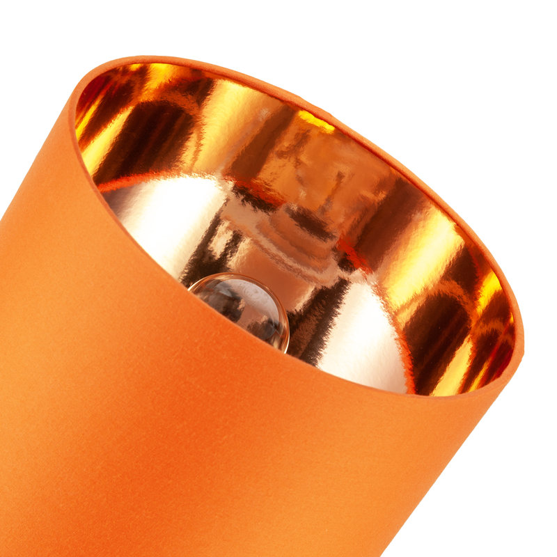 Fabric Drum Lamp Shade ( Slip-On ) in Orange, 20cm H x 30cm W x 30cm D