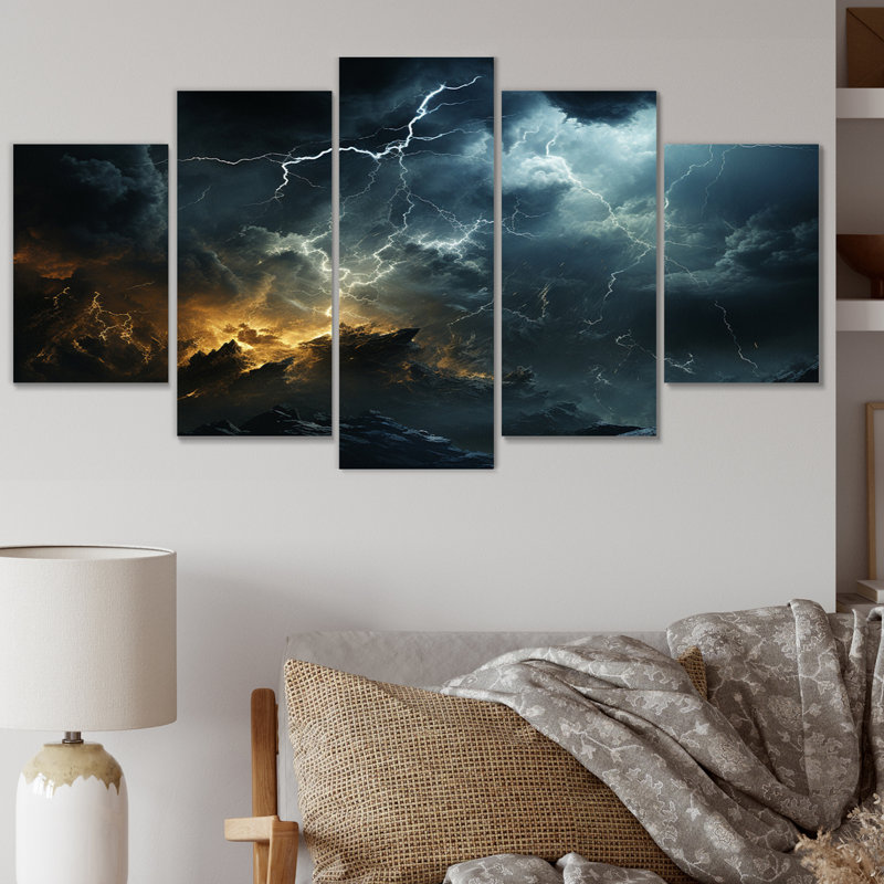 Tempête de tempête - Unleashed - Reproduction d'art sur toile - 5 panneaux