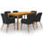 Khance Rectangular Dining Set with Cushions-922020273-815411666-815411664