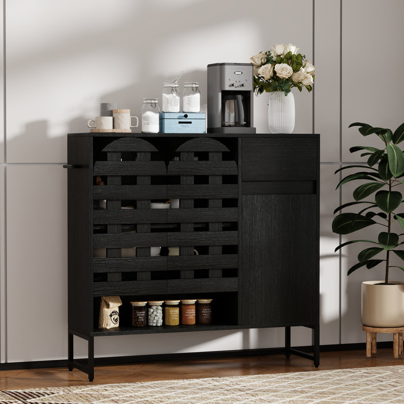 Buffet avec rangement, Noir