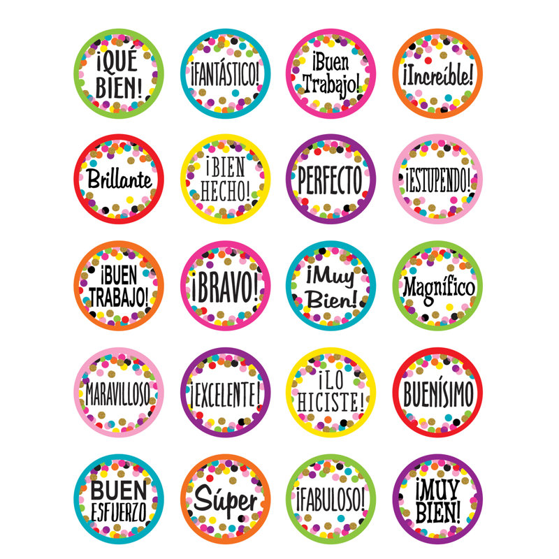 Confettis autocollants espagnol