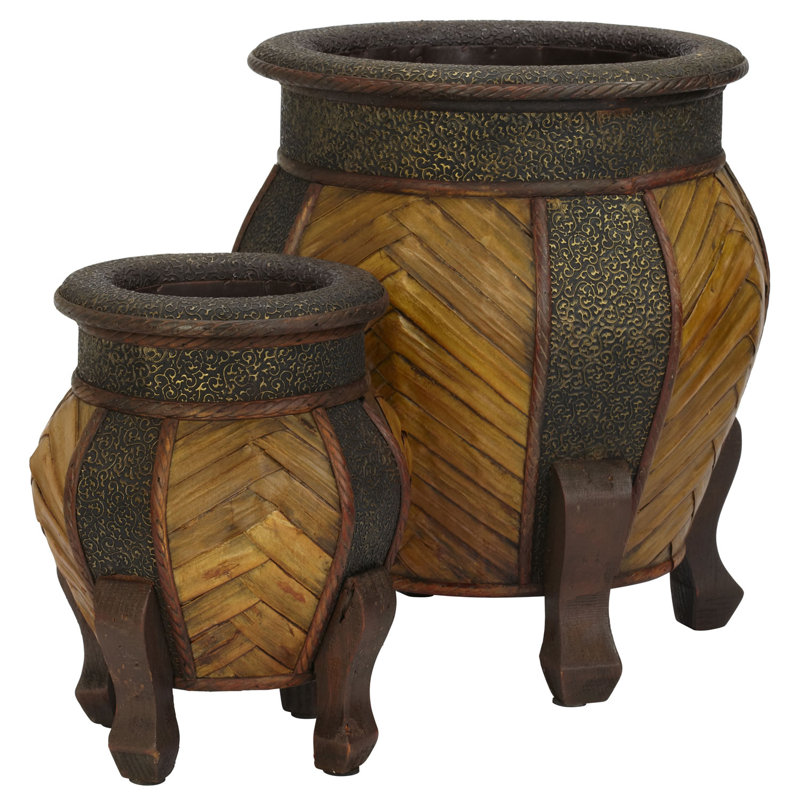 Gemma Wood Pot Planter