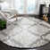 Bernon Hand Tufted Viscose/Wool Ikat Rug in Dark Gray