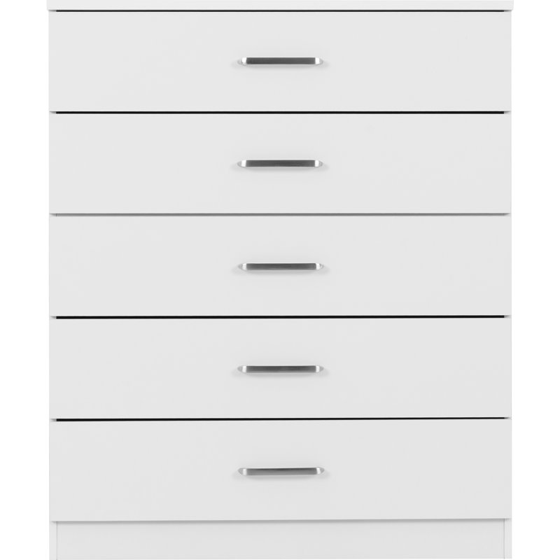 Sumrah 75cm W 5 - Drawer Chest of Drawers, White