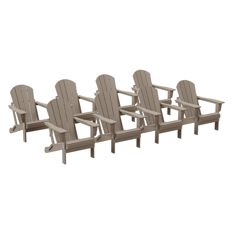 Chaise Adirondack pliante Shawnna, Bois patiné