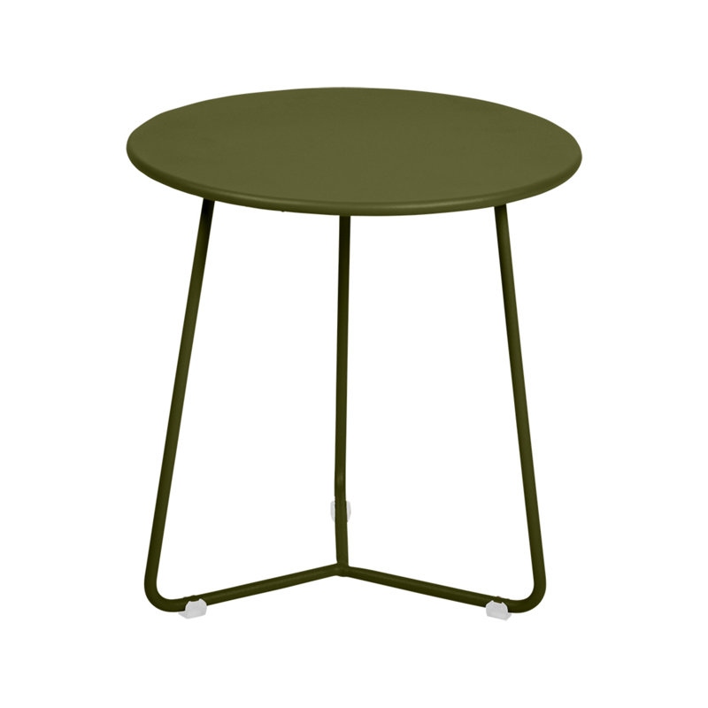 Cocotte Round Outdoor Side Table , in. W in. D, 14" H x 13.5" L x 13.5" W, Pesto