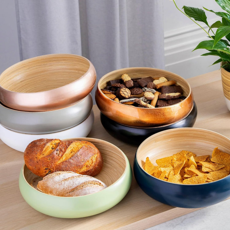 Bamboo Decorative Bowl, Black