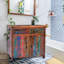 Armoire à linge en bois de teck recyclé avec 2 portes et 2 tiroirs Marina Del Rey