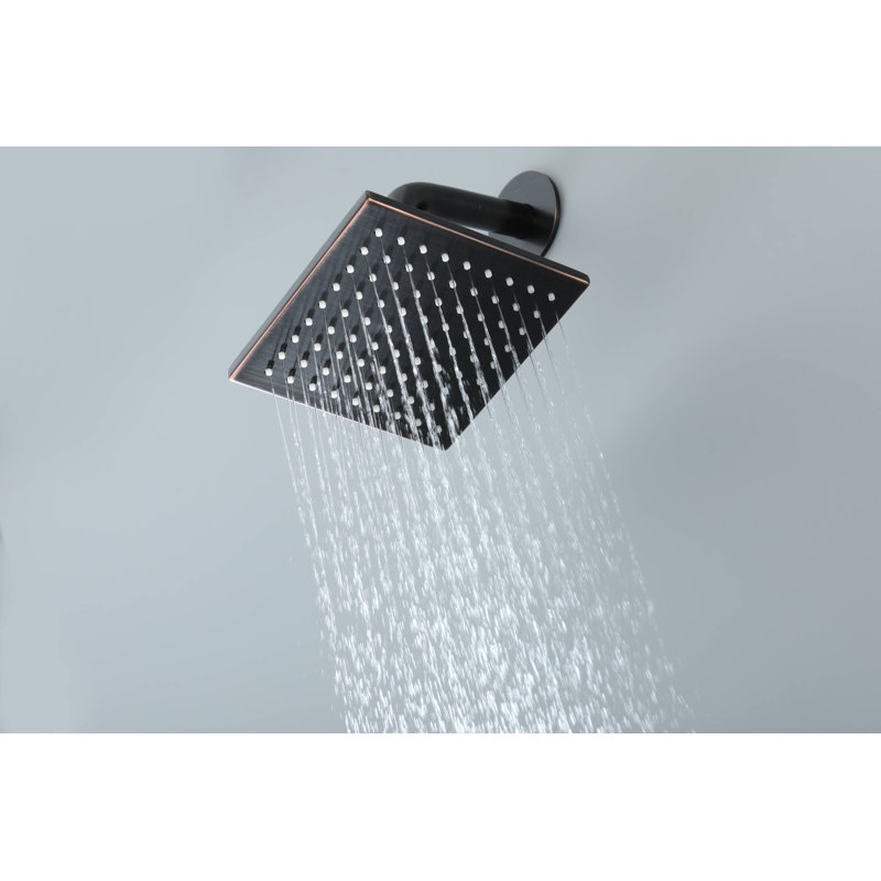 Pomme de douche réglable avec valve brute, Bronze huilé