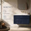 Meuble-lavabo flottant mural 36 po, gris (SKU différent), 2 tiroirs + lavabo en céramique-892710141
