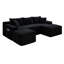 Canapé modulaire en forme de U 94,5 po avec assise profonde, aucun assemblage requis, canapé-lit modulaire pour salon, chambre à coucher, appartement-1259663160