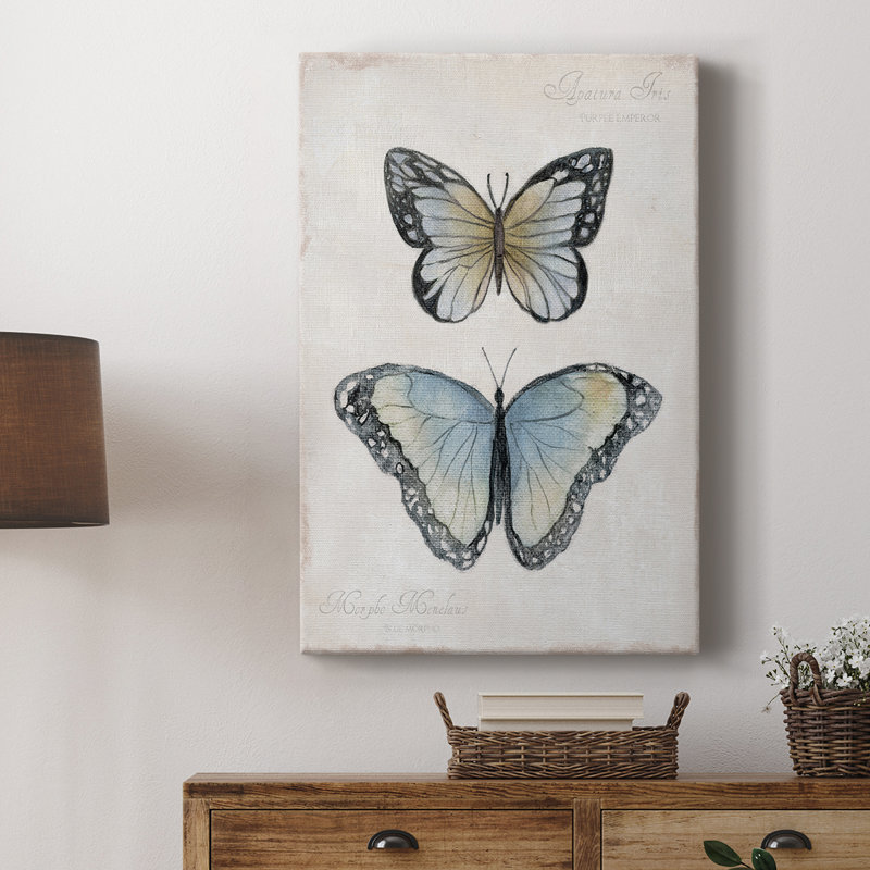 Papillons rétro II - galerie Cavas sur mesure, H 18 po x l 12 po