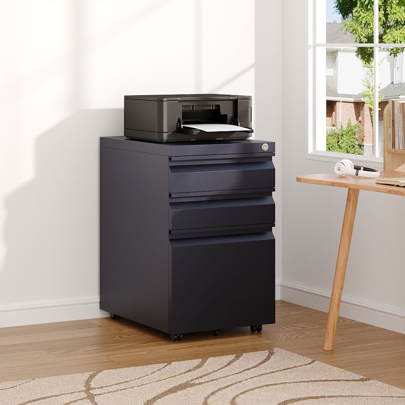 Soly 37cm Wide 3 -Drawer Steel File Cabinet