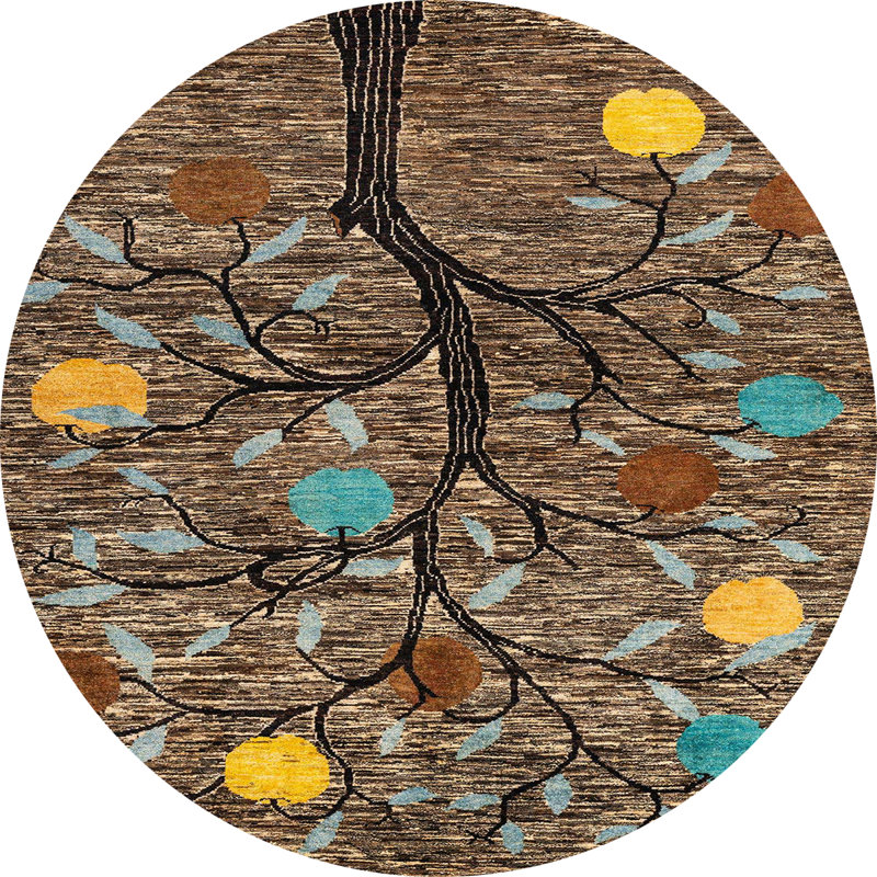Tapis abstrait moderne 4219, Rond 6 pi