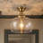 Burstyn 1-Light Modern Metal & Glass Flush Mount Ceiling Light for Hallway