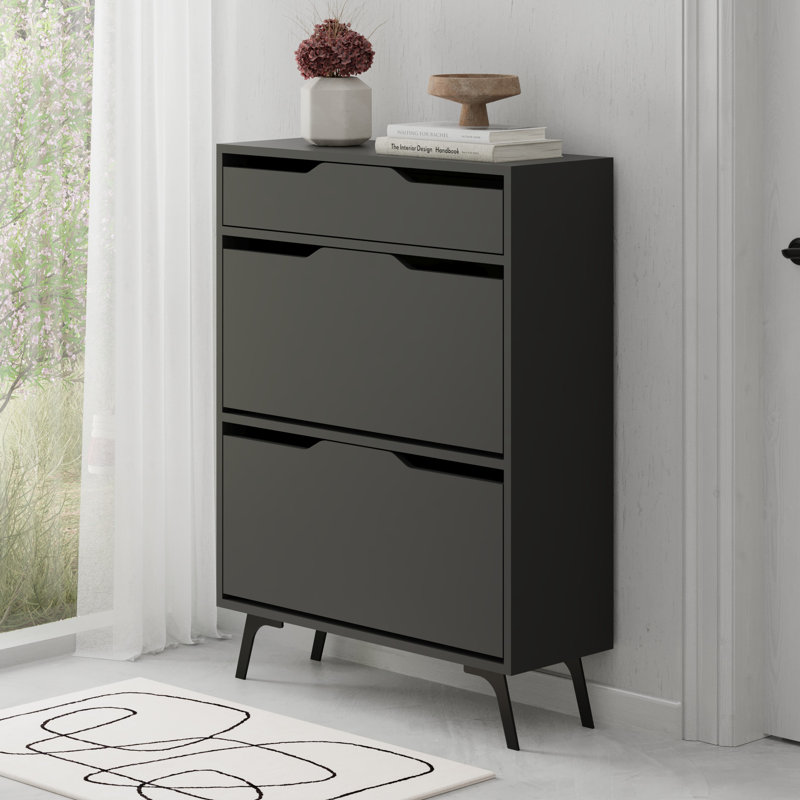 SHOE CABINET - WHITE, Anthracite