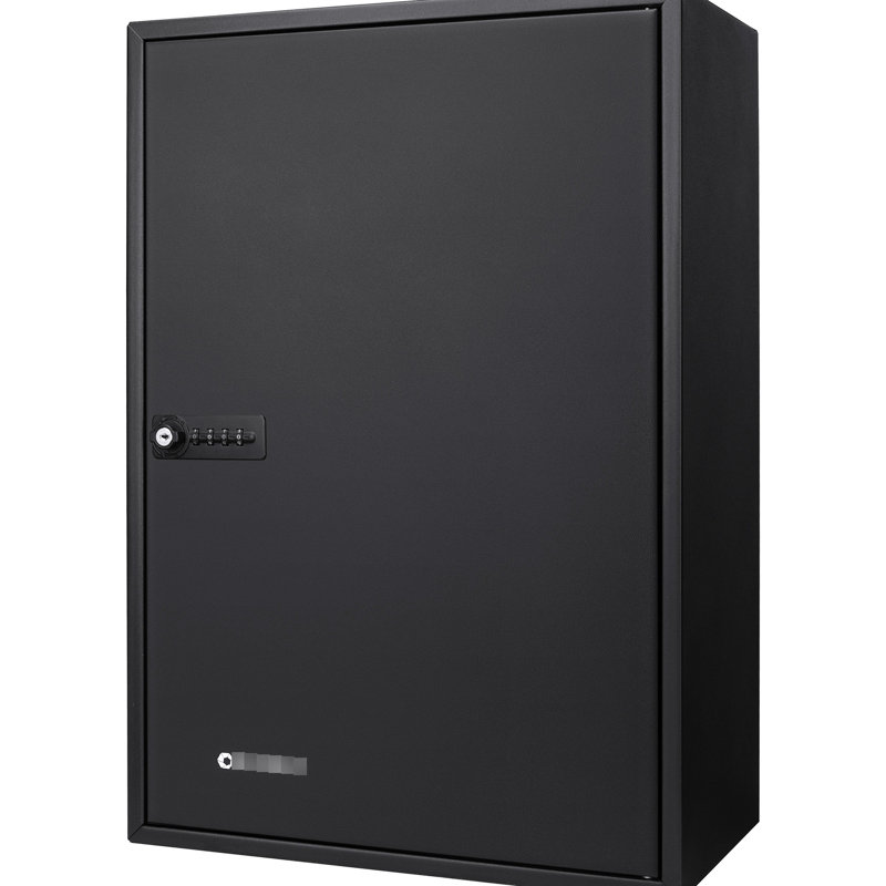 Armoire à clés murale avec 300 clés et étiquettes colorées - acier noir, serrure à combinaison, réglable en acier, serrure pour une gestion efficace
