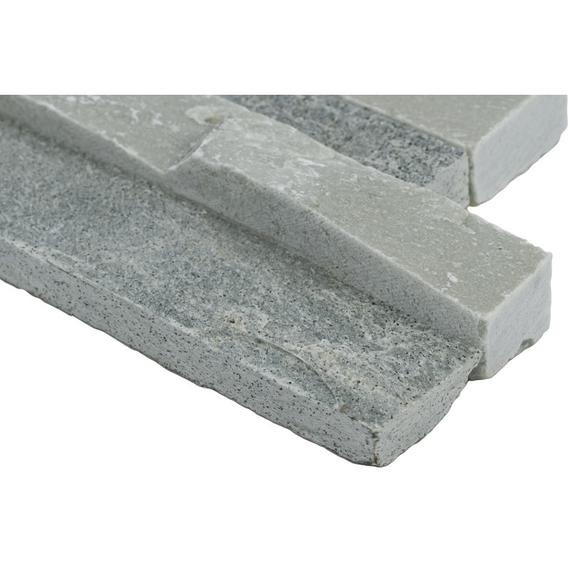 Stonecrest 6 in. x 18 in. Split Face Natural Stone Ledger Corner Wall Tile, Cobalt Mist