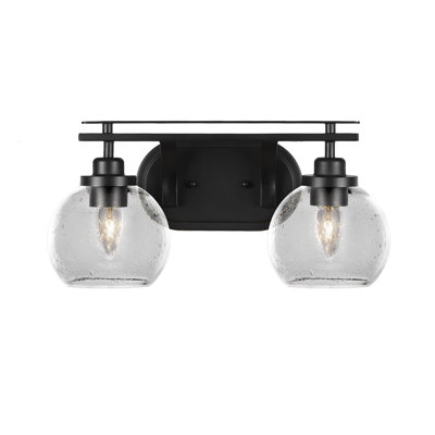 Alirra 2 Light Bath Bar Shown With 5.75" Glass