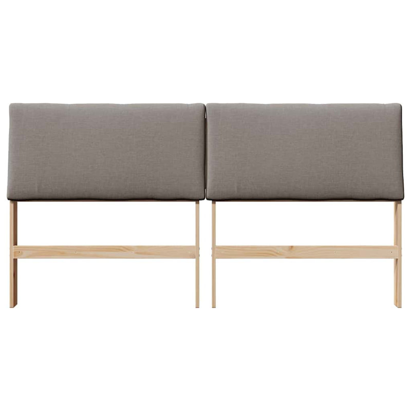 Solid Wood Headboard, Taupe, Brown, DE Size - 180 x 220 cm