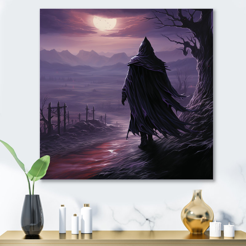 Dark Sorcery Shadows - Art mural fantastique en métal, H 36 po x l 36 po