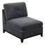 Canapé modulaire modulaire 9 pièces en chenille gris cendré - 3 canapés d'angle, 4 fauteuils sans accoudoirs, 2 repose-pieds, design classique, cales à dossier, look contemporain,