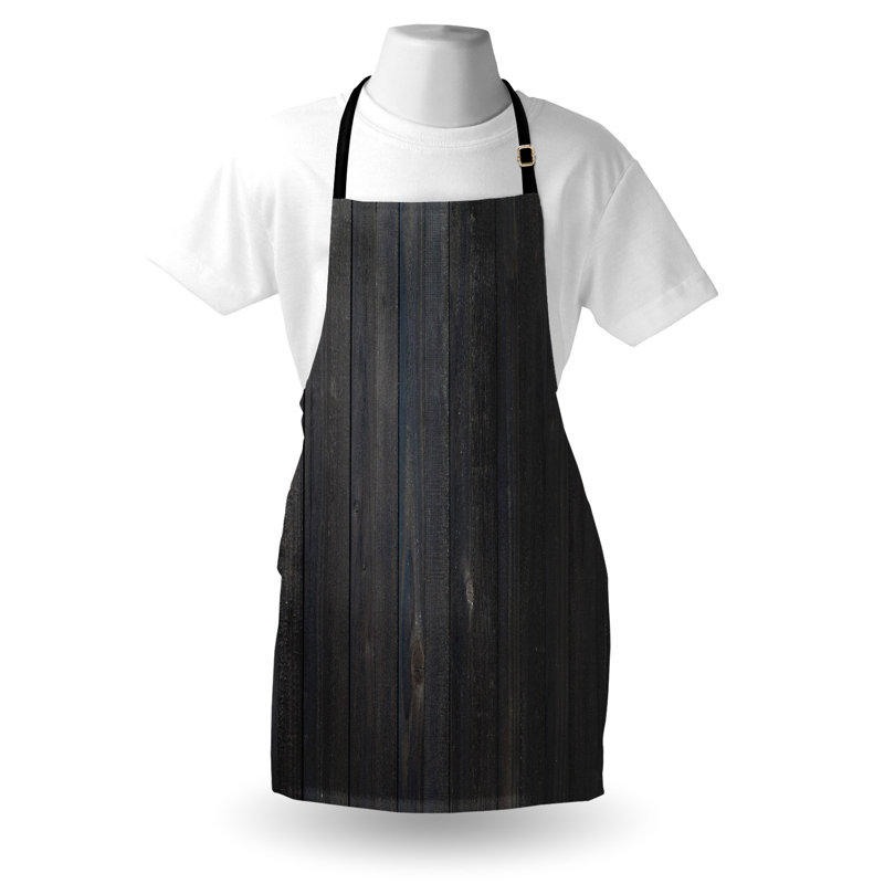 Tablier East Urban Home gris foncé unisexe, clôture en bois rustique, taille adulte, bleu gris foncé