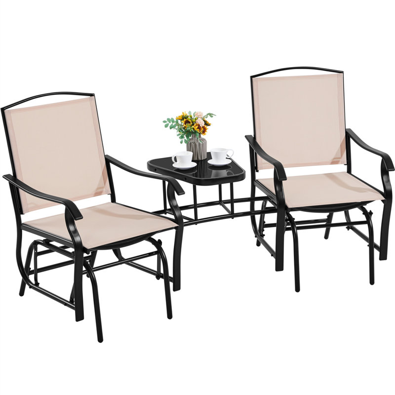 Fauteuil oscillant Arminda, Beige
