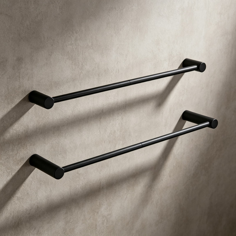 Towel Racks for Bathroom, Stainless Steel Double Towel Bar with Wall Mounted, Modern Towel Rod for Bathroom Kitchen Laundry, Rectangular Frame Bath Towel Holder, Rust Resistant Towel Shelf
