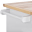 Chariot de cuisine avec plateau mobile en bois massif, chariot de cuisine avec 2 tiroirs, armoire de table-1327390479