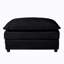 Pouf de luxe en chenille avec coussin double couche, repose-pieds rembourré de 90 cm, structure en bois robuste, confortable et polyvalente pour le salon et la chambre, chenille, noir