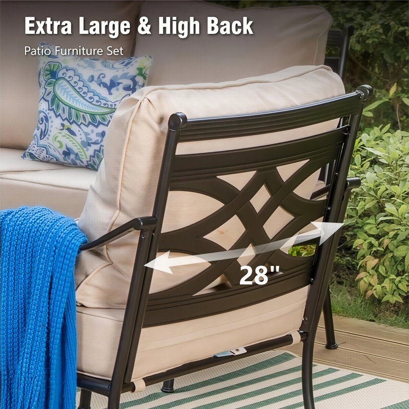 Chaises longues avec coussins Asfand