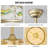 20'' Modern Caged Ceiling Fan with Light Kits and Remote, Quiet Reversible DC Motor for Bedroom-287933305